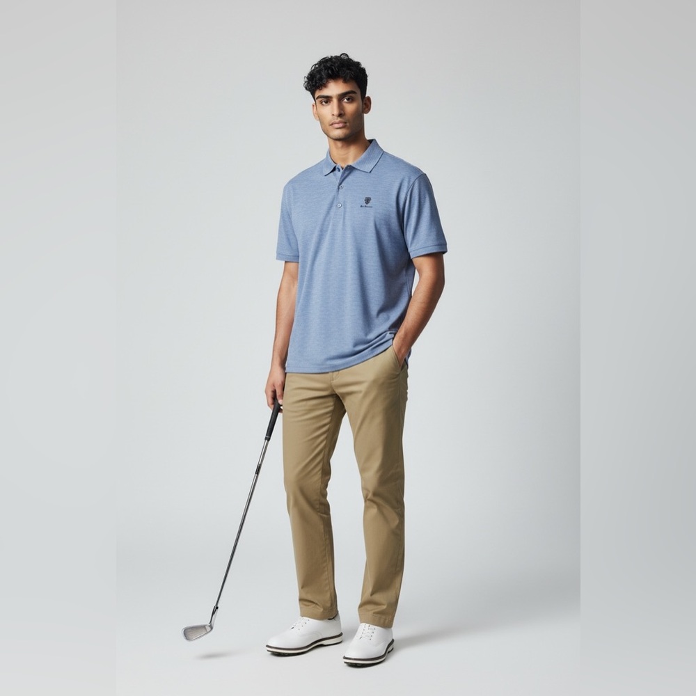Ben Sherman Sport Golf Polo Shirt Men’s XXL Blue Stretch Jersey NWT Summer - Picture 6 of 12